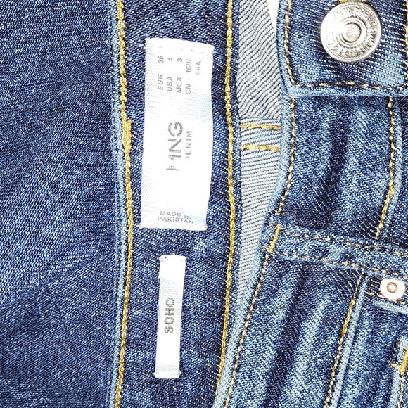 Mango MNG Soho High-Waist Skinny Jeans Dark Blue Size 4 - Picture 5 of 7